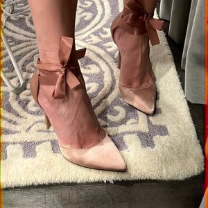 Brand new never worn ballerina satin heels
